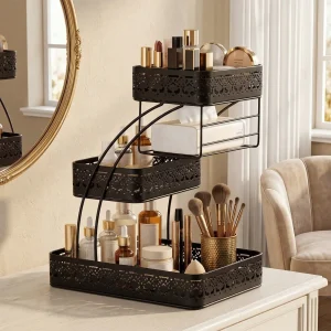 Space-Saving Cosmetic Storage Rack
