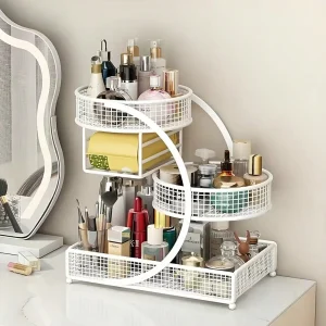 3-Tier Metal Makeup Organizer for Vanity - Thumbnail Image 12