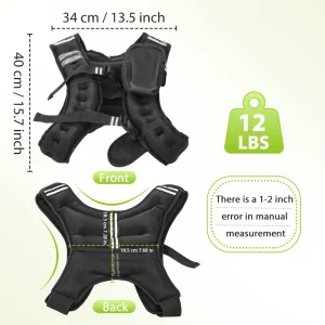 Weight Vest with Reflective Stripe - 12lb - Thumbnail Image 2
