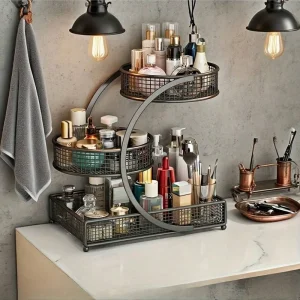 3-Tier Metal Makeup Organizer for Vanity - Thumbnail Image 13
