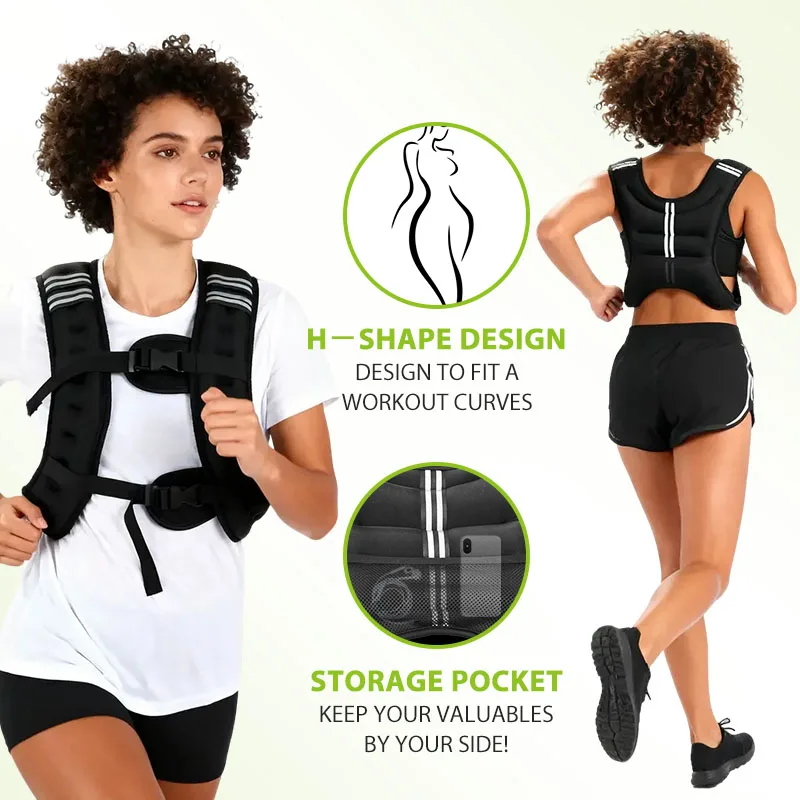 Weight Vest with Reflective Stripe - 12lb - Image 5