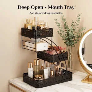 3-Tier Metal Makeup Organizer for Vanity - Thumbnail Image 8