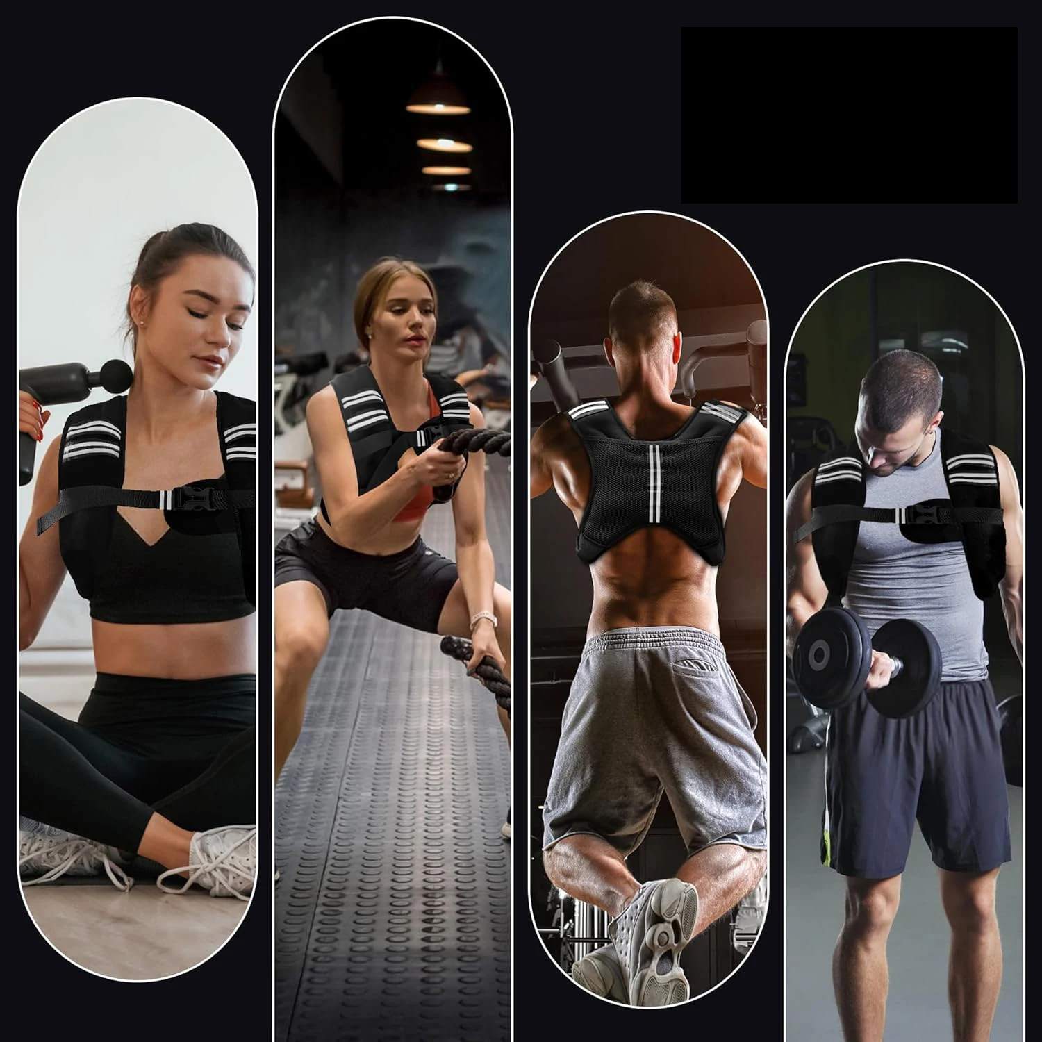 Weight Vest with Reflective Stripe - 12lb - Image 6