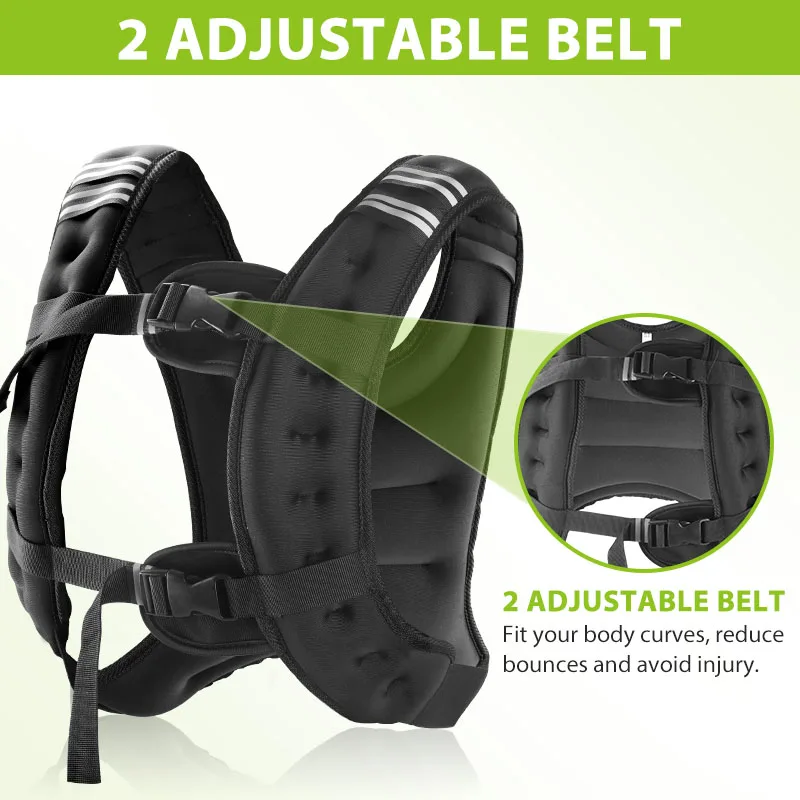 Weight Vest with Reflective Stripe - 12lb - Image 4
